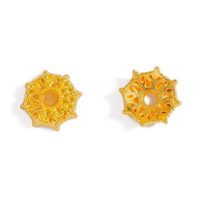 13mm Hollow Snowflake Bead Caps